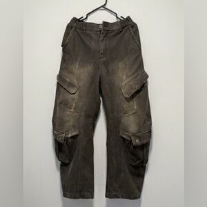 Men's Skater Fit Baggy Pants - Brown